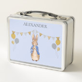 Personalisieren Sie den Namen des Kindes Peter des Metall Brotdose (Rückseite)