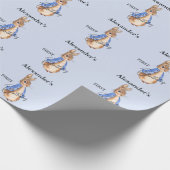 Personalisieren Sie den Namen des Kindes Peter Fir Geschenkpapier (Ecke)