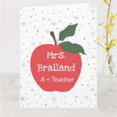 Personalisieren Sie den Namen des Lehrers, benutze Karte (Gelbe Blume)