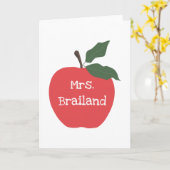 Personalisieren Sie den Namen des Lehrers, benutze Karte (Gelbe Blume)