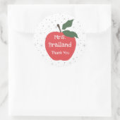 Personalisieren Sie den Namen des Lehrers, benutze Runder Aufkleber (Tasche)