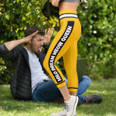Personalisieren Sie den Namen des Schwarz-weißen K Capri Leggings