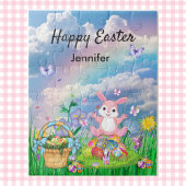 Personalisieren Sie den Namen Happy Oaster Bunny Puzzle