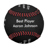 Personalisieren Sie den Namen Ich Baby noch einmal Baseball (Rückseite)