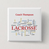 Personalisieren Sie den Namen Lacrosse Coach mithi Button (Vorderseite)