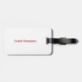 Personalisieren Sie den Namen Lacrosse Coach mithi Gepäckanhänger (Rückseite horizontal)