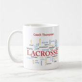 Personalisieren Sie den Namen Lacrosse Coach mithi Kaffeetasse (Links)