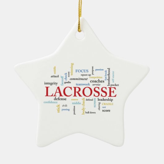 Personalisieren Sie den Namen Lacrosse Coach mithi Keramik Ornament (Vorne)