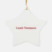 Personalisieren Sie den Namen Lacrosse Coach mithi Keramik Ornament (Hinten)