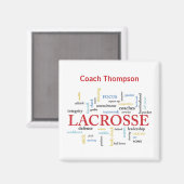 Personalisieren Sie den Namen Lacrosse Coach mithi Magnet (Vorderseite/Rückseite)