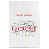 Personalisieren Sie den Namen Lacrosse Coach mithi Mittlere Geschenktüte (Vorderseite)