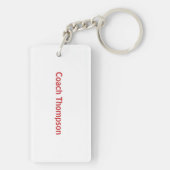 Personalisieren Sie den Namen Lacrosse Coach mithi Schlüsselanhänger (Rückseite)