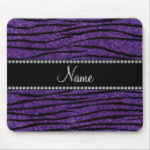 Personalisieren Sie den Namen lila Glitzer zebra s Mousepad (Vorne)