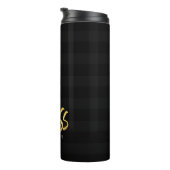 Personalisieren Sie den Namen Miss Imitats Gold un Thermosbecher (Nach rechts gedreht)