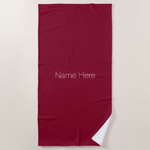 Personalisieren Sie den Namen monogram borundy whi Strandtuch