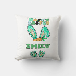 Personalisieren Sie den Namen Niedlich Ostersonne Kissen