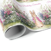 Personalisieren Sie den Namen Peter der Rabbit Pin Geschenkpapier (Rolleneckpunkt)