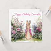 Personalisieren Sie den Namen Peter der Rabbit Pin Karte (Vorderseite/Rückseite Beispiel)