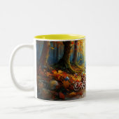 Personalisieren Sie den Namen Peter Oaster Eggs Ba Zweifarbige Tasse (Links)