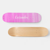 Personalisieren Sie den Namen Pink Ombre Unique Gi Skateboard (Horizontal)