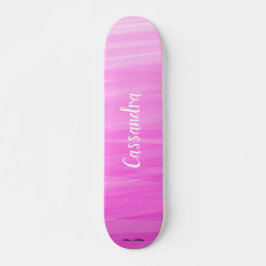 Personalisieren Sie den Namen Pink Ombre Unique Gi Skateboard