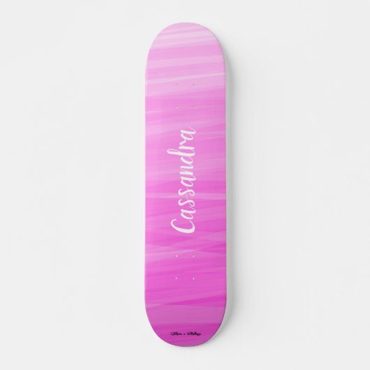 Personalisieren Sie den Namen Pink Ombre Unique Gi Skateboard (Vorne)