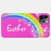 Personalisieren Sie den Namen Regenbogenpink Case-Mate iPhone Hülle (Rückseite (Horizontal))
