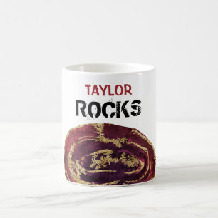 *~* Personalisieren Sie den Namen Rock Agate Gold Kaffeetasse