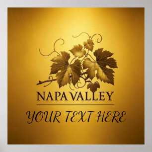 Personalisieren Sie den Namen Text Large Napa Vall Poster