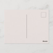 Personalisieren Sie den Namen und den Beruf Lady W Postkarte (Rückseite)