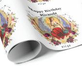 Personalisieren Sie den Namen Virgo Custom Geburts Geschenkpapier (Rolleneckpunkt)