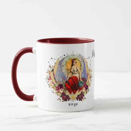 Personalisieren Sie den Namen Virgo Custom Geburts Tasse (Links)