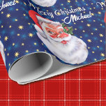 Personalisieren Sie den Namen Weihnachten Weihnach Geschenkpapier<br><div class="desc">Personalize Name Weihnachten Weihnachtsmann Ho Ho Ho Packpapier</div>