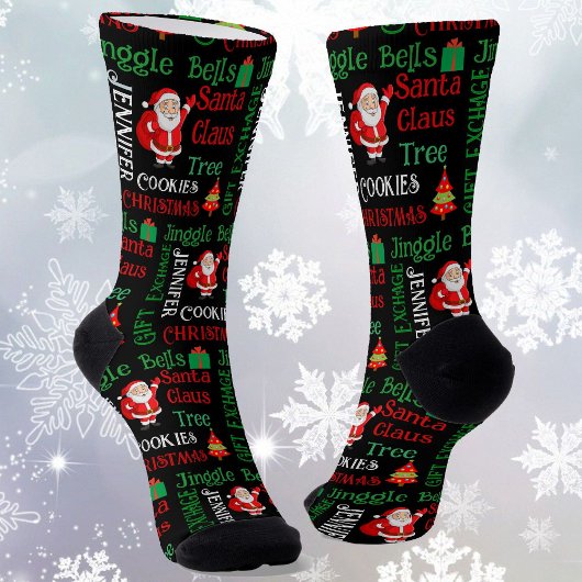 Personalisieren Sie den Namen Weihnachtsbaum Socken