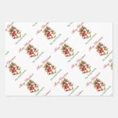 Personalisieren Sie den Namen Weihnachtsbaumglocke Geschenkpapier Set (Vorderseite)