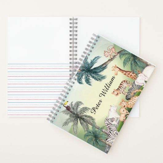 Personalisieren Sie den Namen Wildtier, Zurück in  Notizblock (Innen)