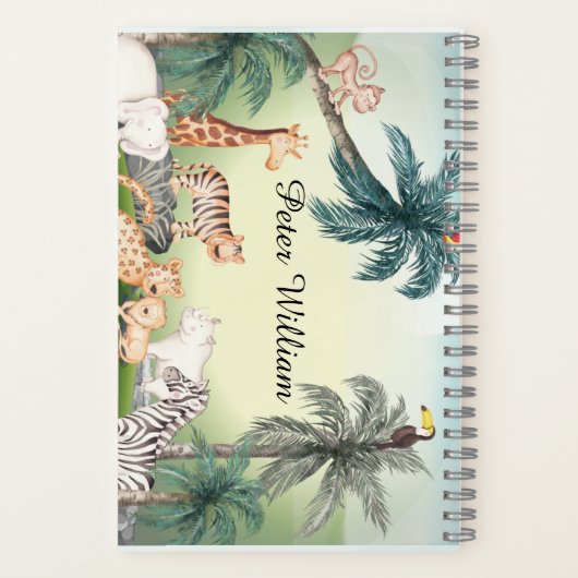 Personalisieren Sie den Namen Wildtier, Zurück in Notizblock (Rückseite)