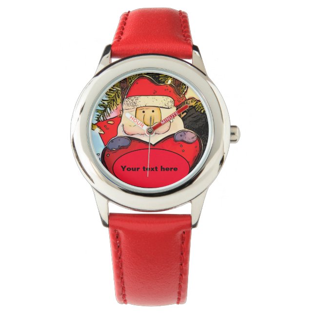 Personalisieren Sie den Niedlichen Santa Armbanduhr (Vorderseite)