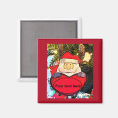 Personalisieren Sie den Niedlichen Santa Magnet (Vorderseite/Rückseite)