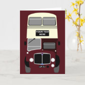 Personalisieren Sie den Old Lowestoft Doppeldecker Karte (Gelbe Blume)