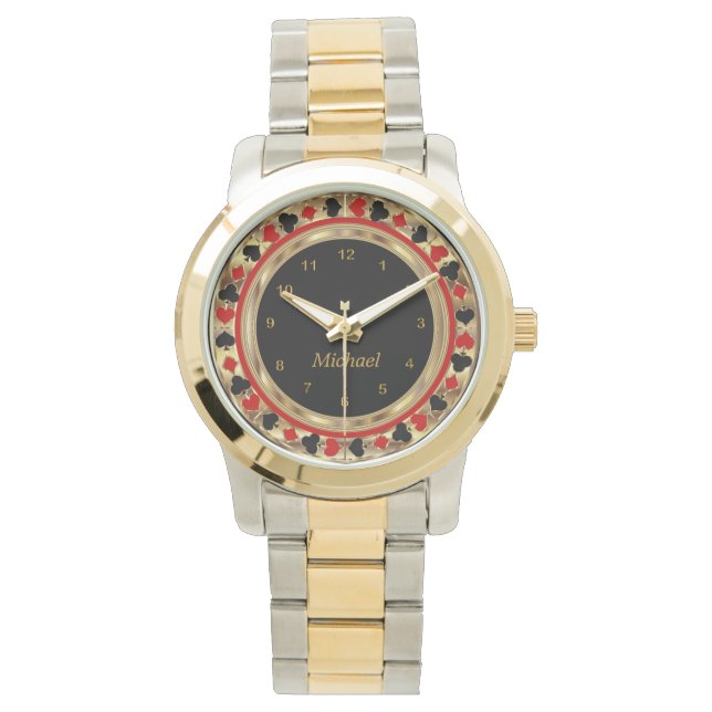 Personalisieren Sie den Poker Player Armbanduhr (Vorderseite)