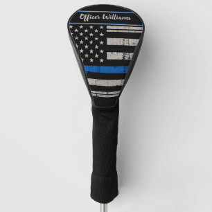 Personalisieren Sie den Polizeibeamten Thin Blue L Golf Headcover