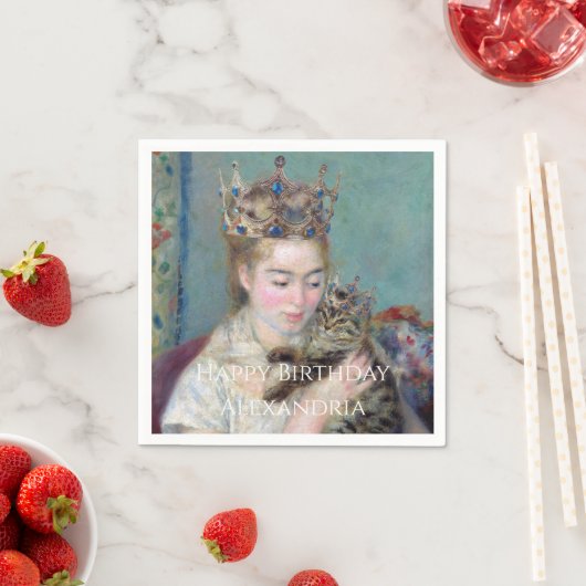 PERSONALISIEREN Sie den Prinzen und mich glücklich Serviette (Beispiel)