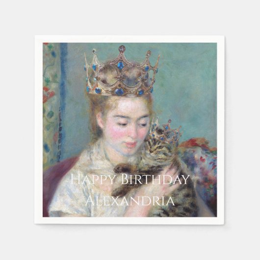 PERSONALISIEREN Sie den Prinzen und mich glücklich Serviette (Vorderseite)