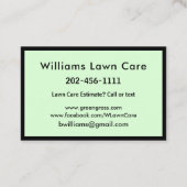 Personalisieren Sie den Rasenmähgarten 100 Visitenkarte (Rückseite)