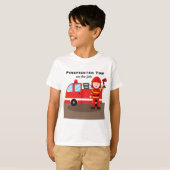 Personalisieren Sie den Red Fire Motor Feuerwehrma T-Shirt (Vorne ganz)