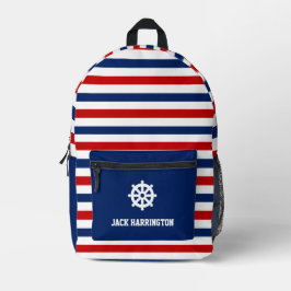 Personalisieren Sie den Red White Blue Stripes Rud Bedruckter Rucksack