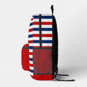 Personalisieren Sie den Red White Blue Stripes Rud Bedruckter Rucksack (Rechts)