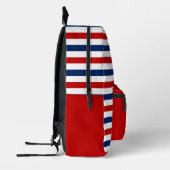 Personalisieren Sie den Red White Blue Stripes Rud Bedruckter Rucksack (Links)