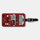 Personalisieren Sie den Retro Edinburgh Doppeldeck Gepäckanhänger (Vorderseite horizontal)